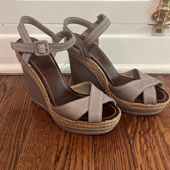 Christian Loubitin Almeria 120 Grey Leather Espadrilles - Picture 2 of 11